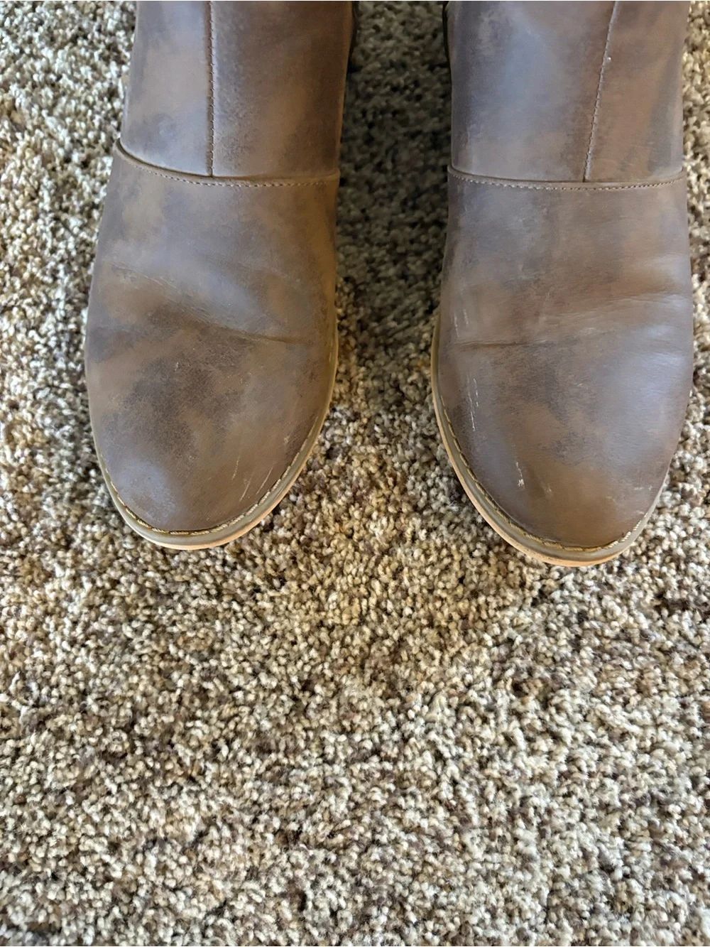Rocket Dog Brown Leather-Look Ankle Booties